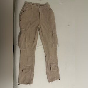Maniere De Voir Tan Cargo Corduroy Pants